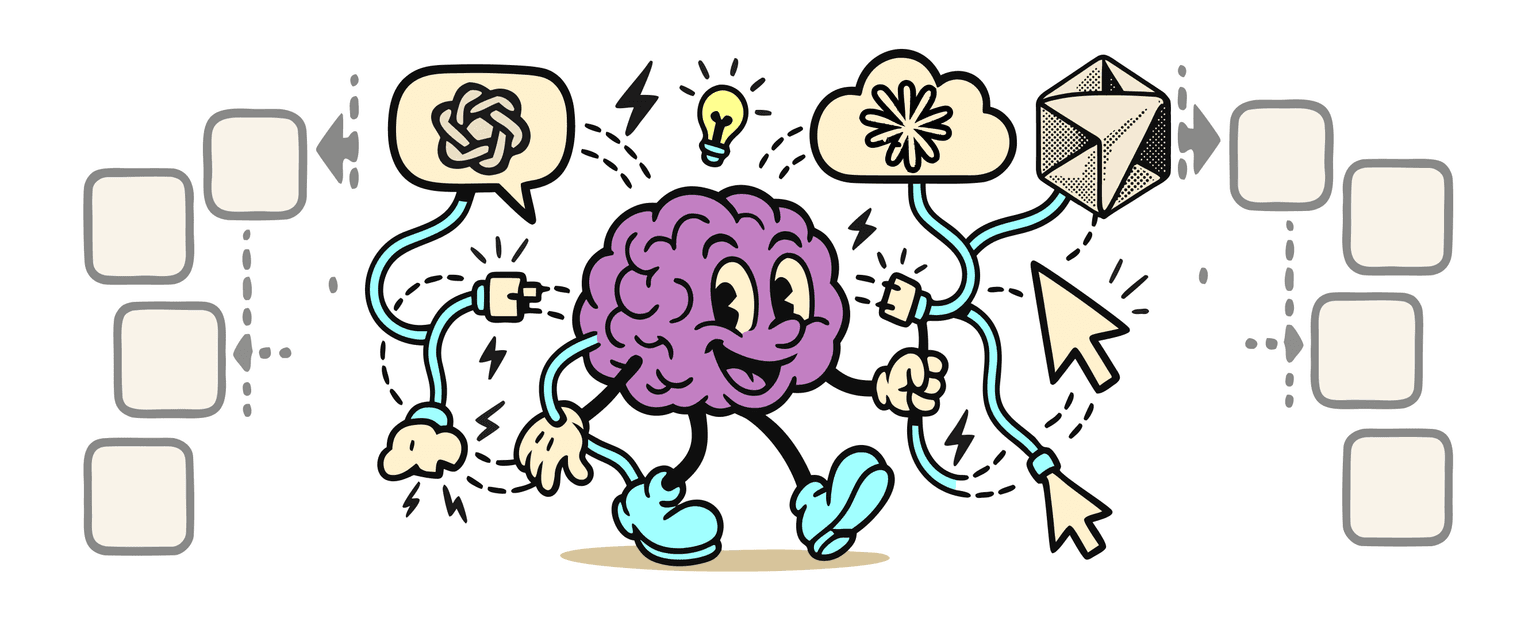 Integration interface showing MCP connections between different AI platforms