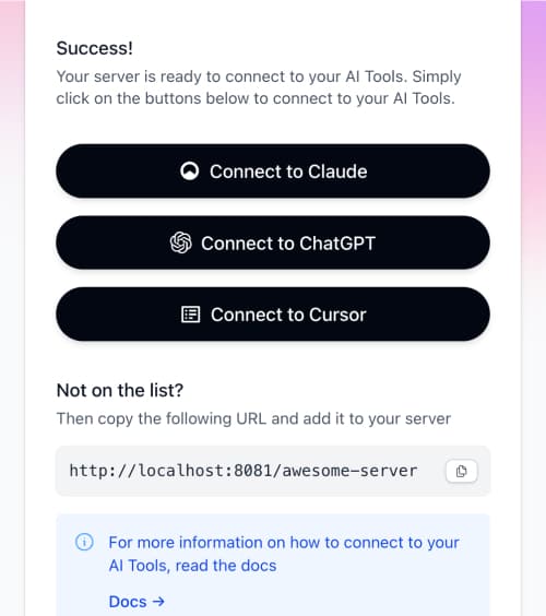 Step 02: Connect Your Tools